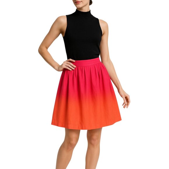 Jessica Pleated Ombre Circle Mini Skirt - Picture 1 of 15